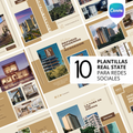 Pack de 10 Plantillas para Instagram Inmobiliario | Canva Editable