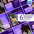 Pack de 6 Plantillas de Testimonios para Instagram | Canva Editable