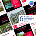 Pack de 6 Plantillas para Inmobiliarias | Canva Editable