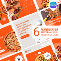 Pack de 6 Plantillas para Pizzerías | Canva Editable
