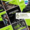 Pack de 6 Plantillas Fitness para Instagram | Canva Editable