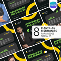 Pack de 8 Plantillas de Testimonios para Instagram | Canva Editable