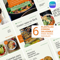 Pack de 6 Plantillas de Comida Saludable para Instagram | Canva Editable